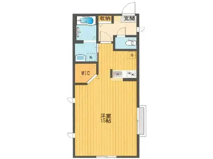 ケーエイチドミール(1K/2階)の間取り写真