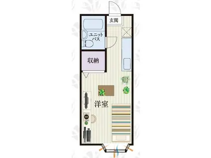 BCASA船橋飯山満RE-BORN(ワンルーム/1階)の間取り写真