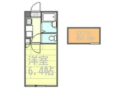 ビラコートK(1K/2階)の間取り写真