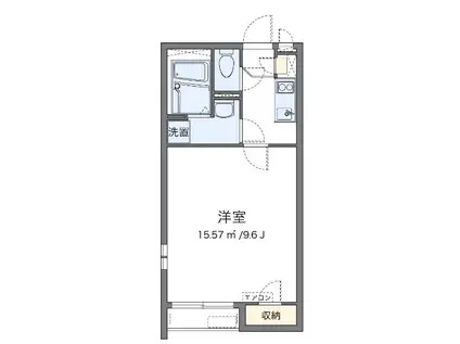 シャルムZEN(1K/2階)の間取り写真
