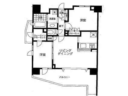 リアナシーコースト葛西(2LDK/14階)の間取り写真
