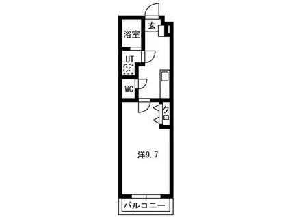 リコ・ガーデン(1K/2階)の間取り写真