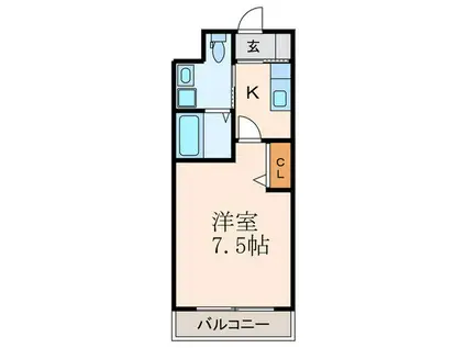 ギャラン吉野町(1K/8階)の間取り写真