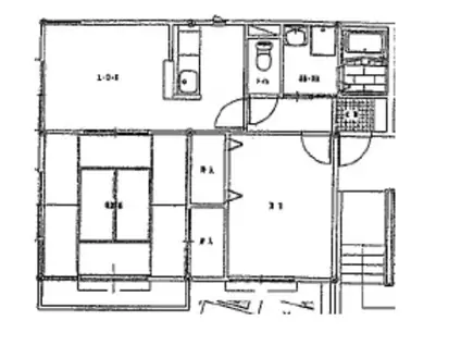 パルティール B(2DK/1階)の間取り写真