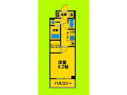 エスプレイス江坂レジデンス(1K/7階)の間取り写真