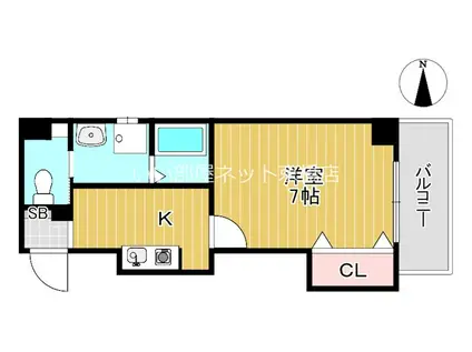 テラスレジデンス梅田東(1K/10階)の間取り写真