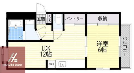 ウエミハイツ(1LDK/2階)の間取り写真