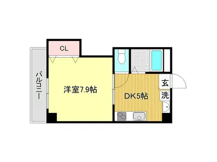 メゾン・デュ・ソレイII(1DK/3階)の間取り写真