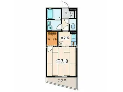 パークビュー西寺尾II(1K/1階)の間取り写真