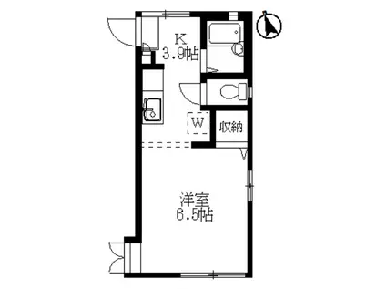 ディアス桜丘(1K/2階)の間取り写真