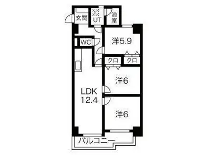 レグノ・アレッタ(3LDK/3階)の間取り写真