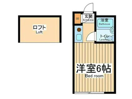 ビーカーサ淵野辺リボーン(ワンルーム/1階)の間取り写真