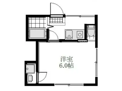 GRIS MOROYAMA(1K/1階)の間取り写真