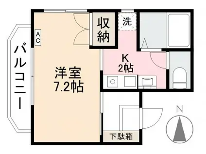 松本ビル(1K/3階)の間取り写真