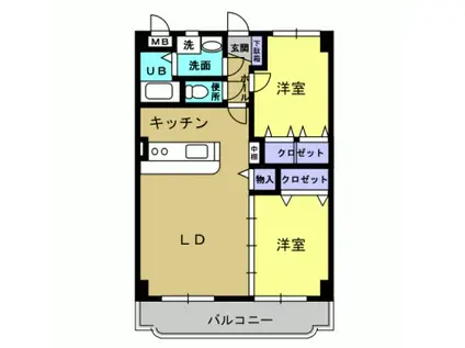 Y&M TAKAHASHI I(2LDK/2階)の間取り写真