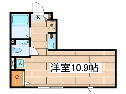 CERISIER CHOFU(ワンルーム/2階)の間取り写真