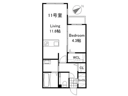 PREMIER IST KOTONI STA(1LDK/2階)の間取り写真