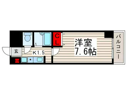 イレブンナイン(1K/1階)の間取り写真