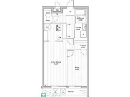 アーバンパーク東向島(1LDK/2階)の間取り写真