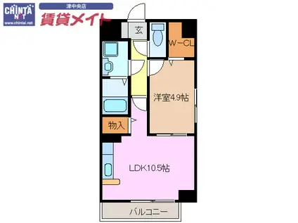 グランステージU(1LDK/2階)の間取り写真