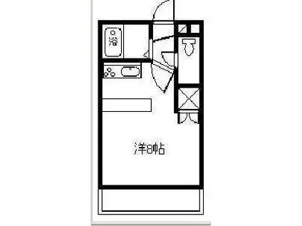 りなマンション(ワンルーム/2階)の間取り写真