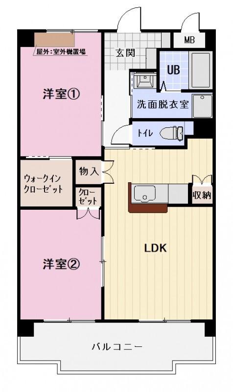サンモールイトウ(2LDK/3階)の間取り写真