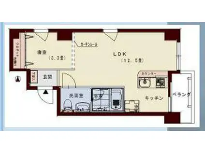 コリドールLIVE(1LDK/3階)の間取り写真