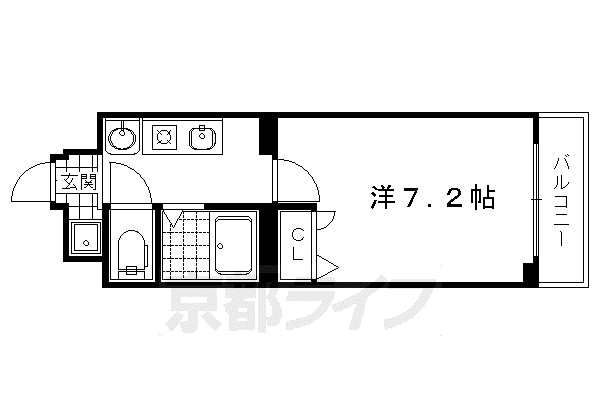 VINE OAK GENERAL(1K/2階)の間取り写真