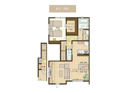 ユーソニアン上越・春日山A(1LDK/1階)の間取り写真