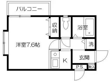 ヴィラ・フィオーレ(1K/3階)の間取り写真