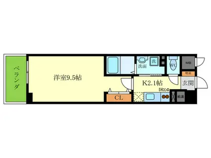 プライム西洞院(1K/5階)の間取り写真