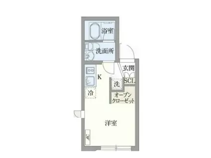 PASEO白山I・II(ワンルーム/3階)の間取り写真