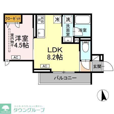 セレスティア徳丸 A(1LDK/3階)の間取り写真