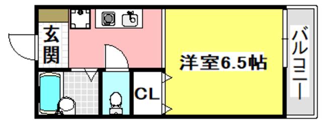 パークハイム(1K/2階)の間取り写真