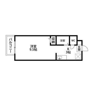名古屋インターマンション(1K/1階)の間取り写真