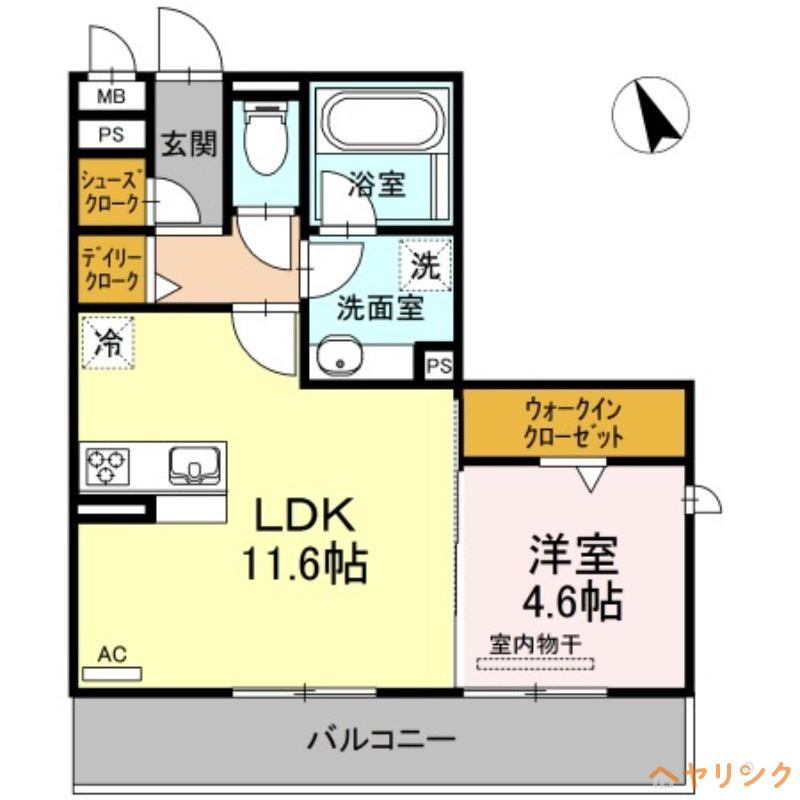M&Mルコネッサンス(1LDK/3階)の間取り写真