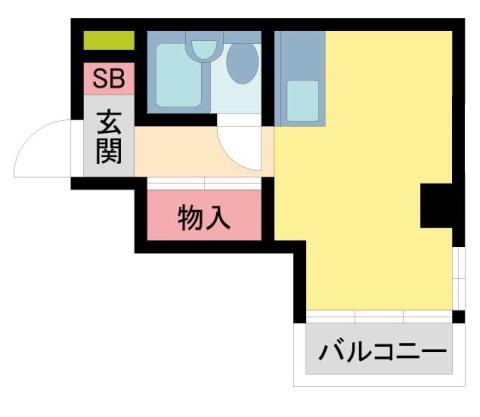 メゾンモナムール(ワンルーム/1階)の間取り写真