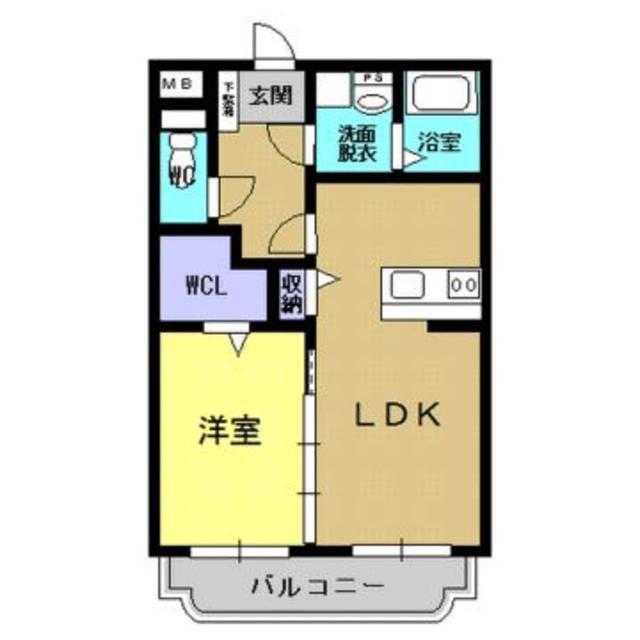 BRIGHTLY PLACE(1LDK/3階)の間取り写真