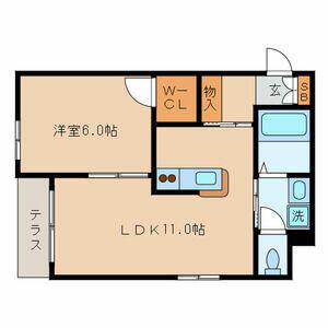 ESTIER(1LDK/1階)の間取り写真