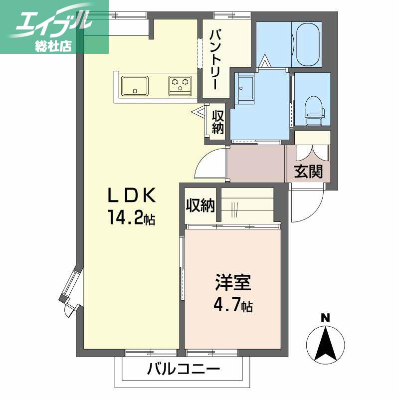 プレステージ溝口A棟(3K/1階)の間取り写真
