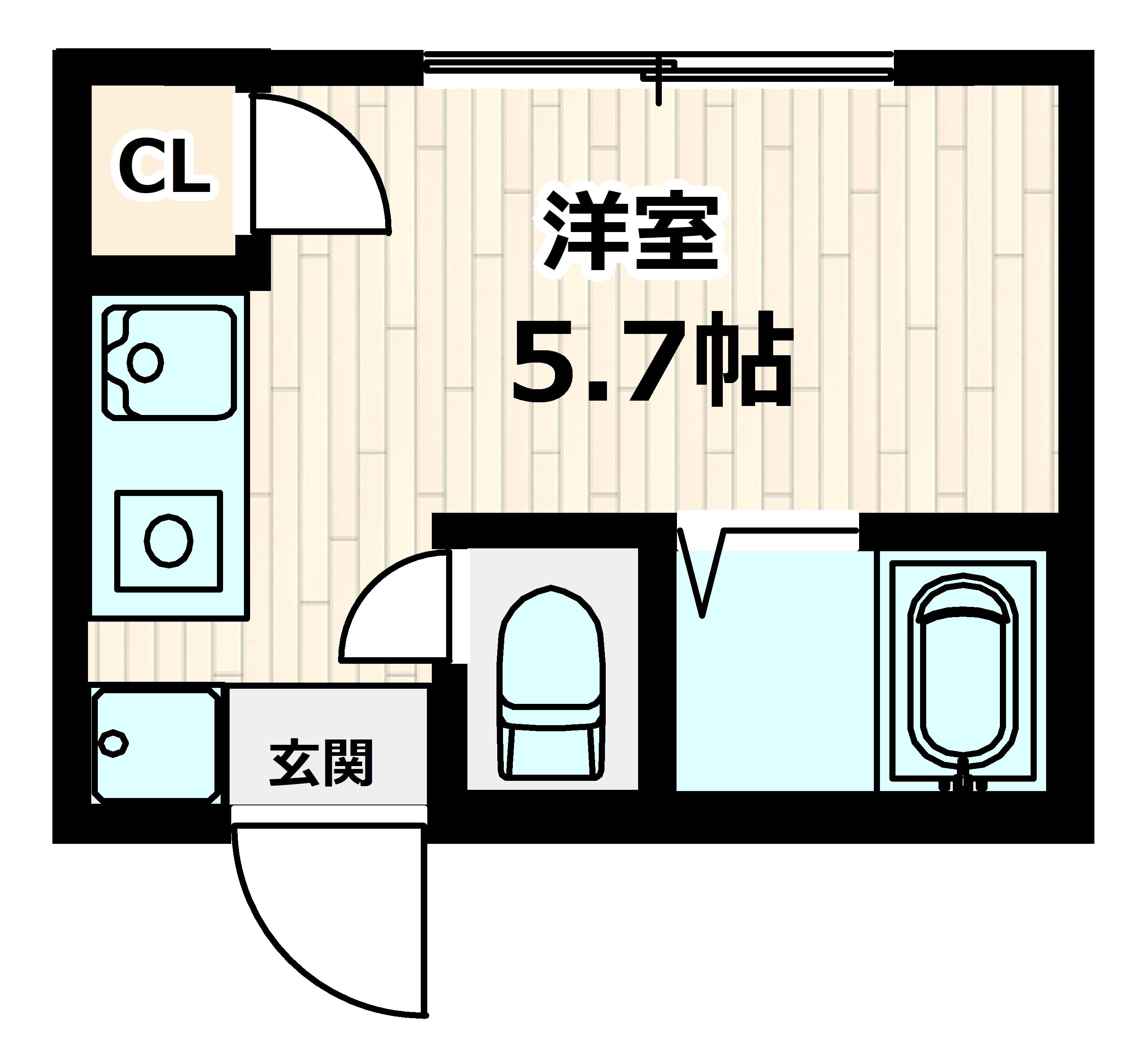 ルーチェ向山I(ワンルーム/1階)の間取り写真