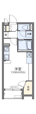 レオネクスト東島田II(ワンルーム/1階)の間取り写真