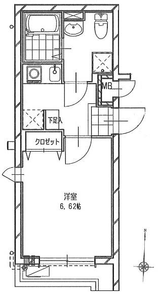 ONESSTAGE大宮東町2丁目(1K/3階)の間取り写真