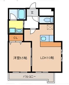 ファイブシティ(1LDK/6階)の間取り写真