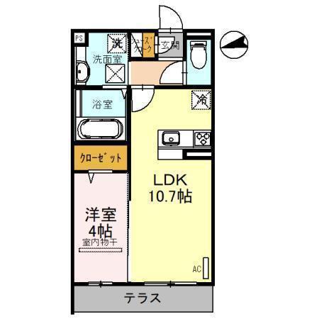 グラングレース金剛(1LDK/1階)の間取り写真