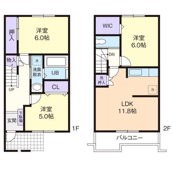 HI-STAGE(3LDK/1階)の間取り写真