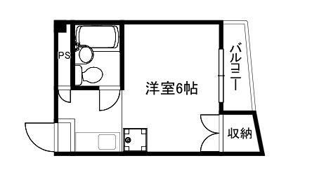 アメニティ聖護院(1K/1階)の間取り写真