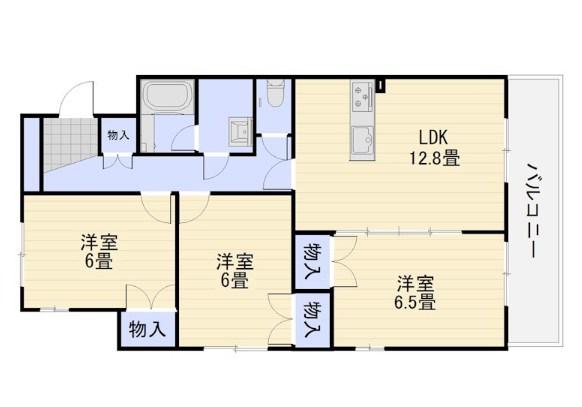 ホグワーツ(3LDK/2階)の間取り写真
