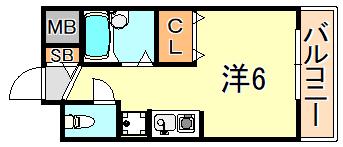 サンエキューズII(ワンルーム/3階)の間取り写真