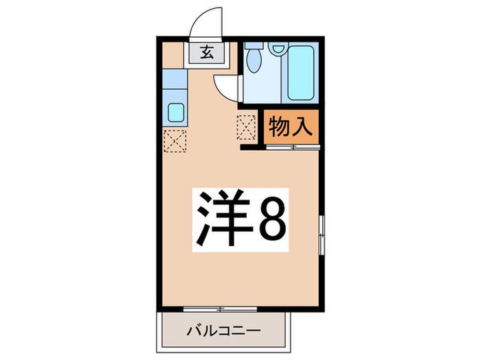 レジデンス弘明寺(ワンルーム/2階)の間取り写真